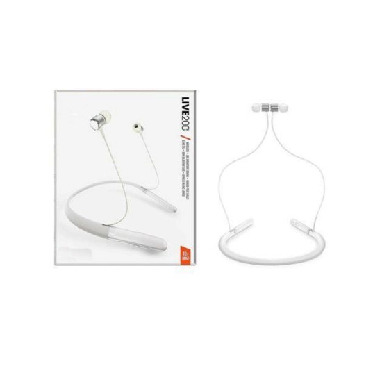NECK WIRELESS HEADPHONE LIVE200 WITH MICRO SD CARD PORT WHITE NECK WIRELESS HEADPHONE LIVE200 WITH MICRO SD CARD PORT WHITE